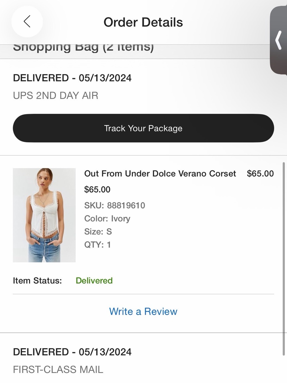 Urban Outfitters White Lace Cropped Camisole Top - Picture 3 of 3